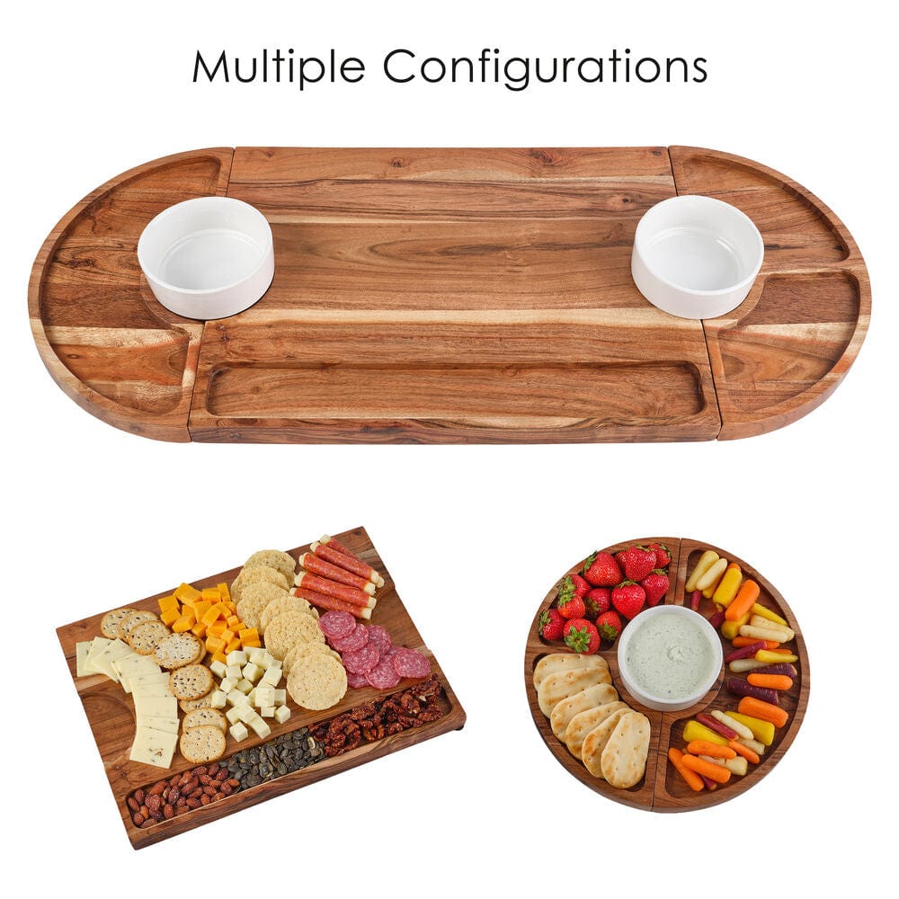 Charcuterie 3 Part Magnetic Wood Serving Board