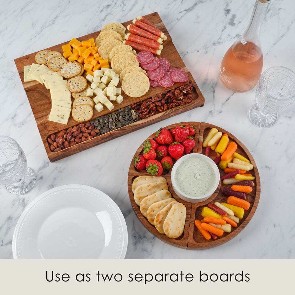 Charcuterie 3 Part Magnetic Wood Serving Board