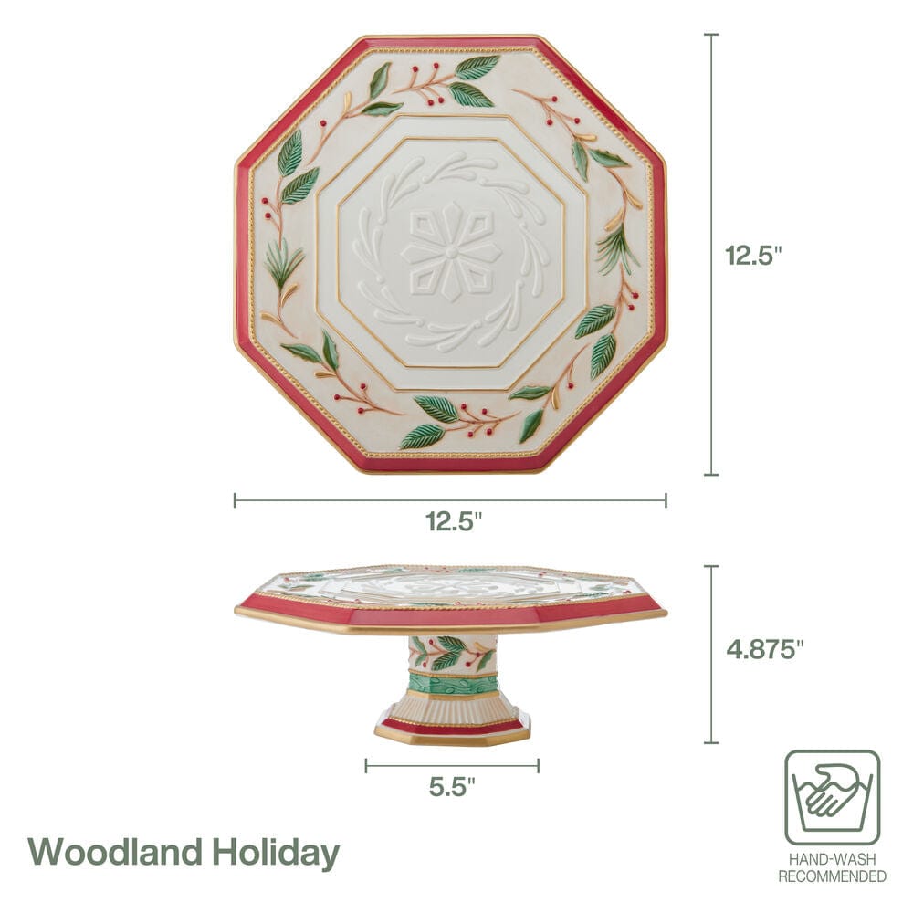Woodland Holiday Cake Stand