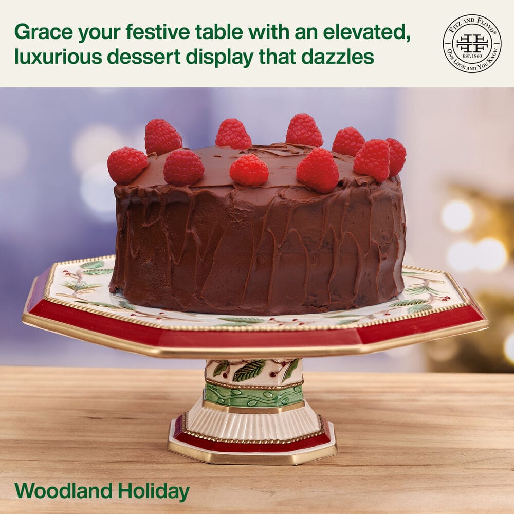 Woodland Holiday Cake Stand