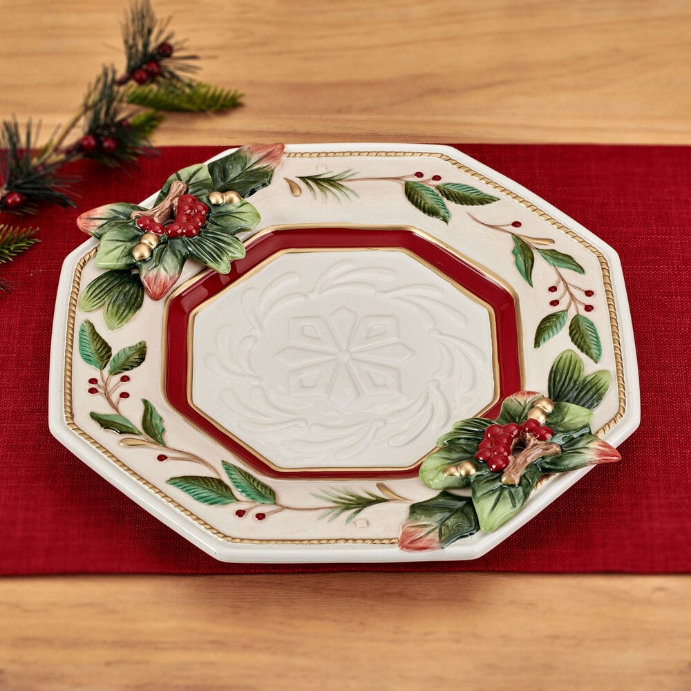 Woodland Holiday Octagonal Serving Platter