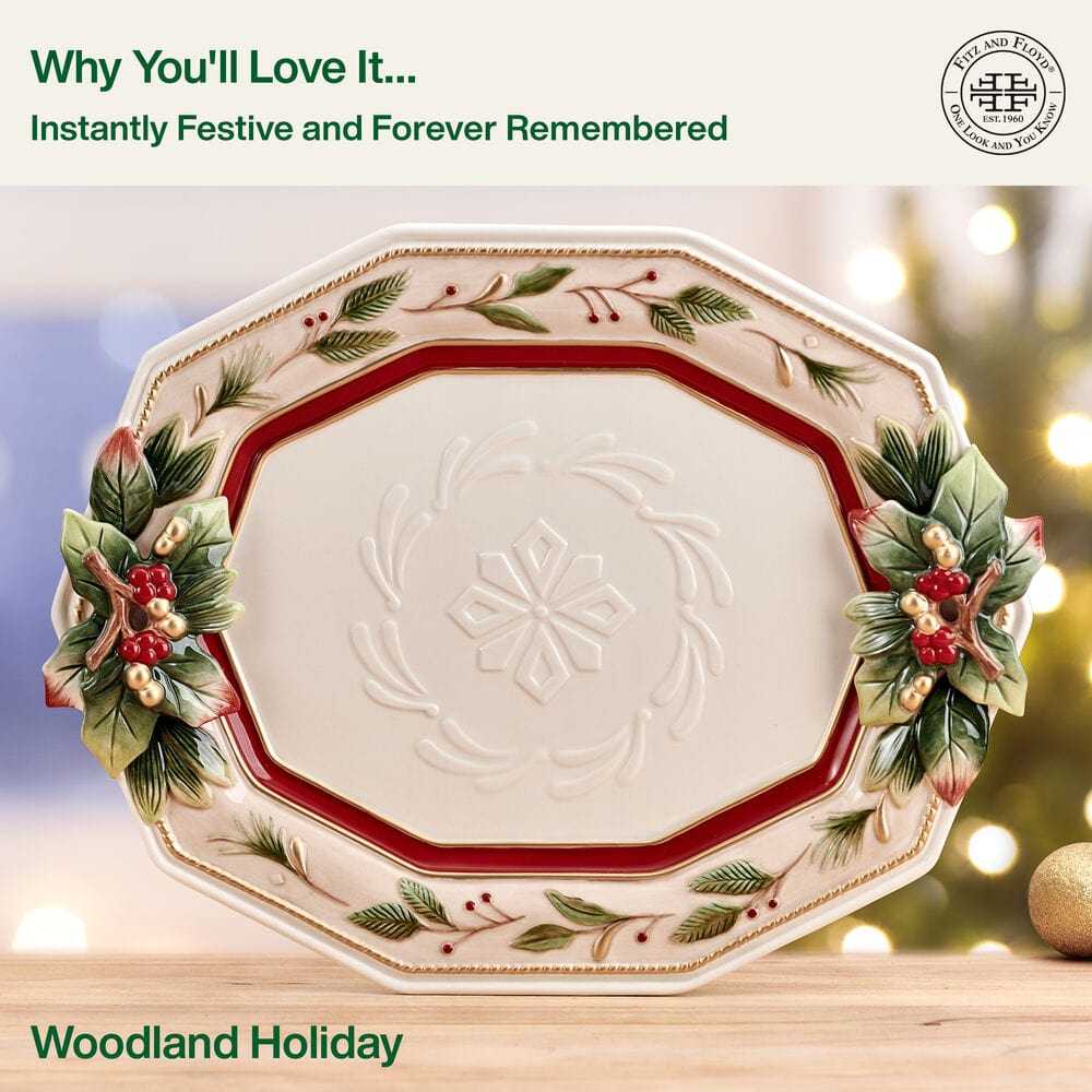Woodland Holiday Serving Platter