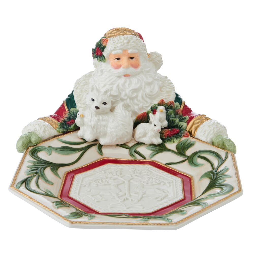 Woodland Holiday Santa Serving Bowl