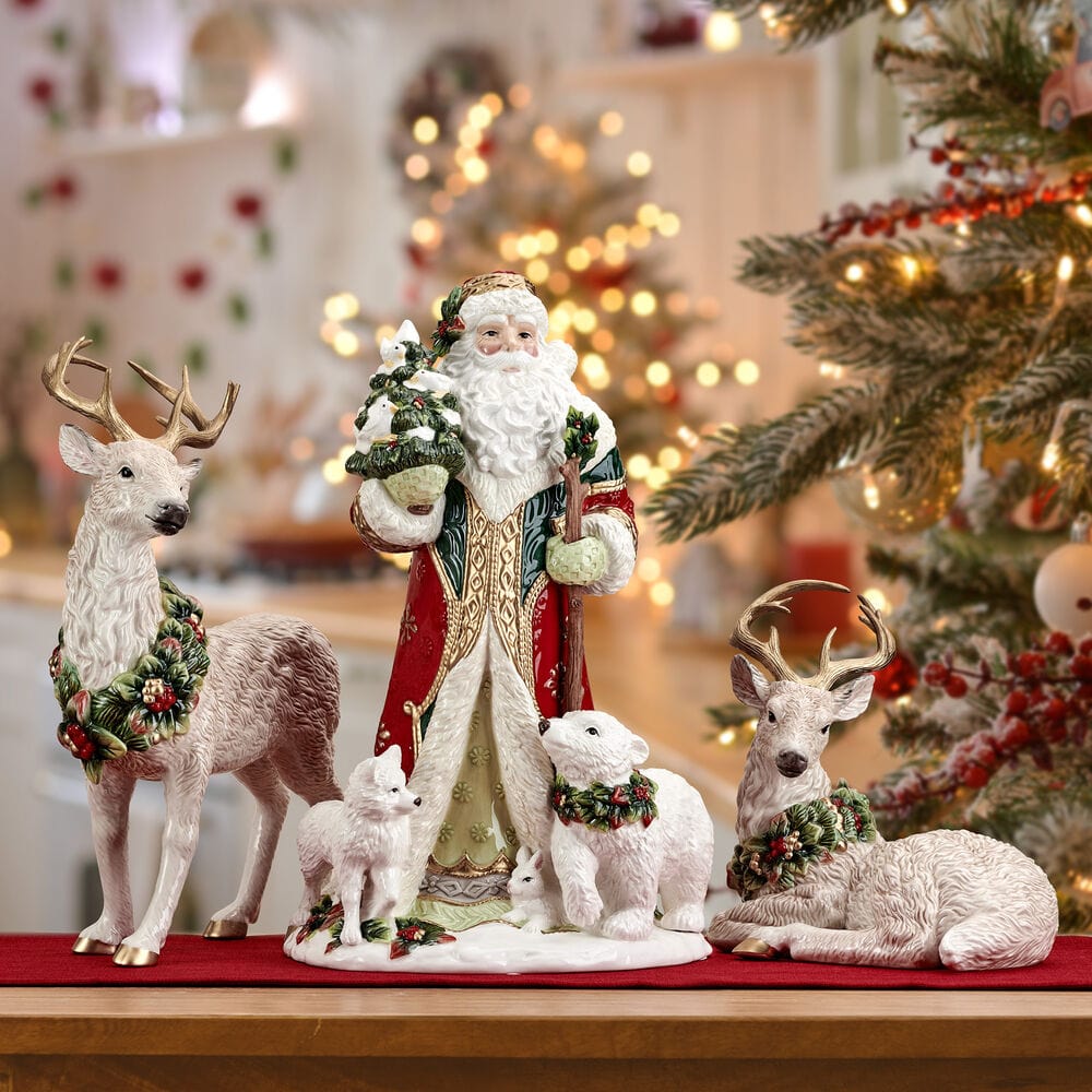 Woodland Holiday Santa Figurine, 18.25IN