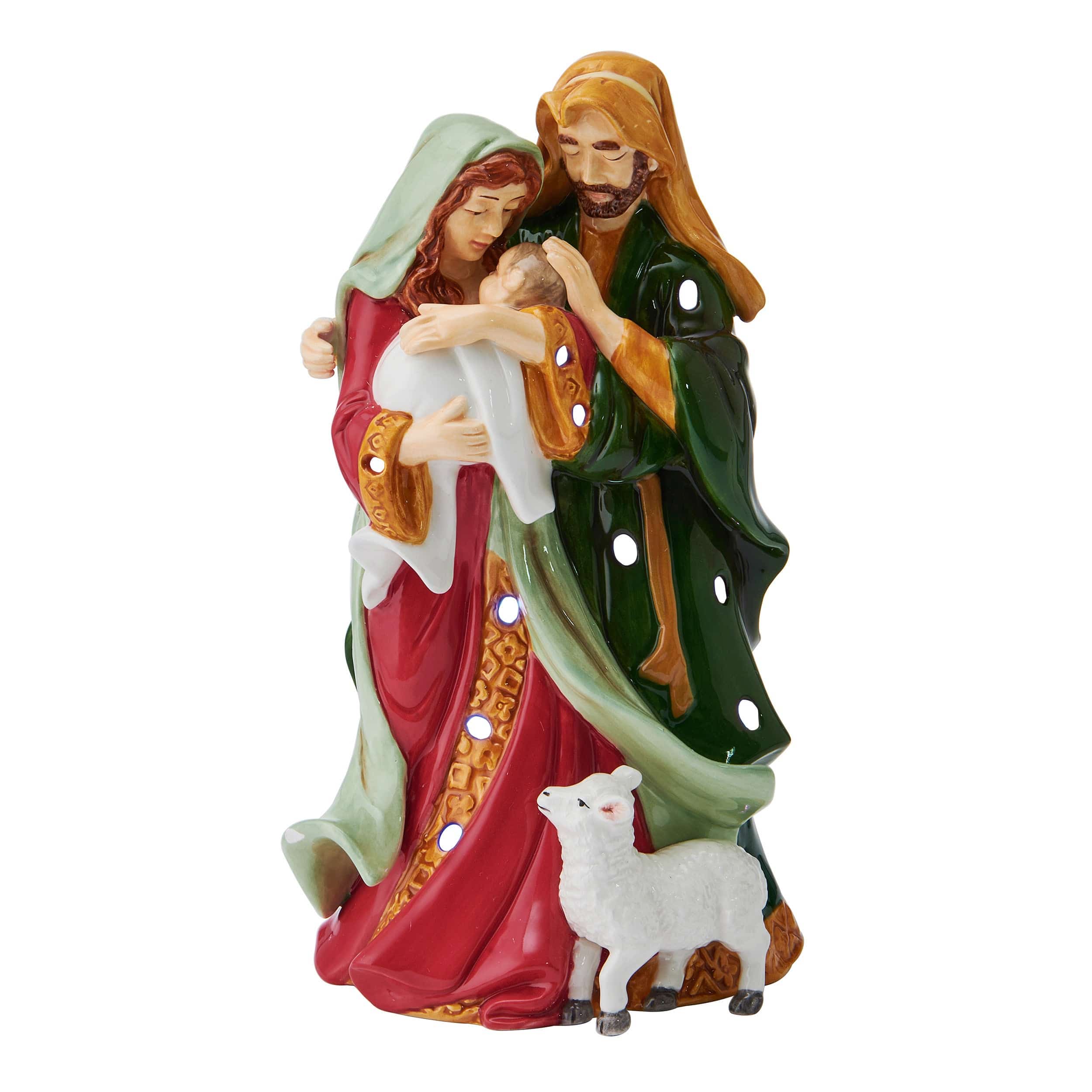 Holiday Luminary Nativity Holy Family Figurine, 9.5 IN