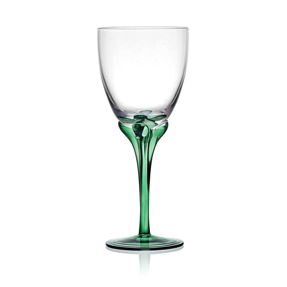 Jardin Set of 4 Green Wine Glasses