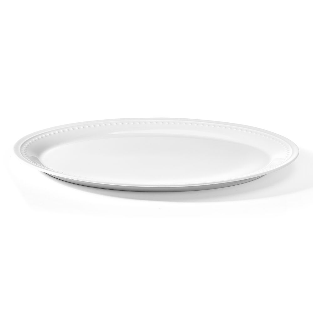 Nevaeh White Classic Beaded Large Platter