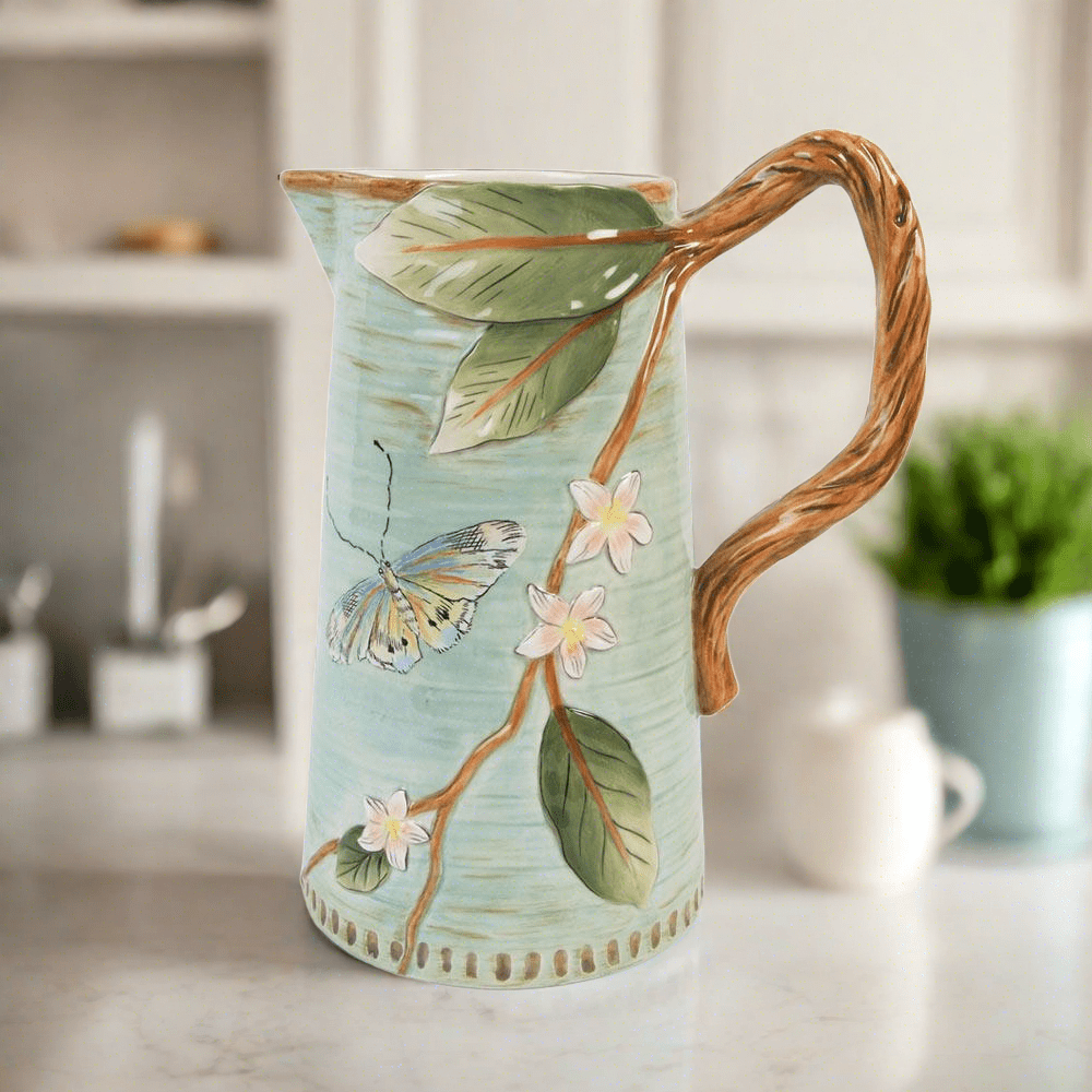 レアChoisy Le Roi　OXFORD　つばめと花のマスタードの器 Toulouse Pitcher Vase