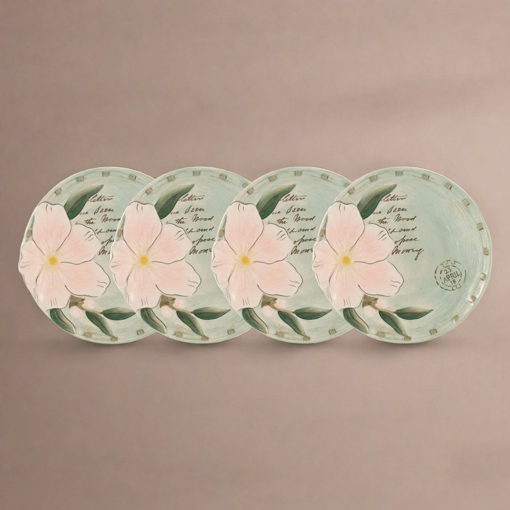 Toulouse Set of 4 Green Appetizer Plates
