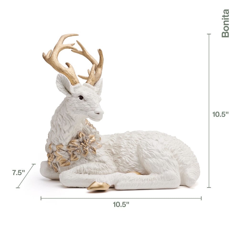 Bonita Resting Deer Figurine, 10.5 IN
