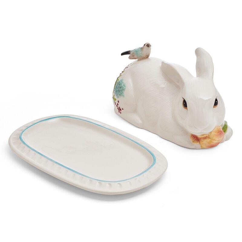 Meadow Rabbit Covered Butter Dish