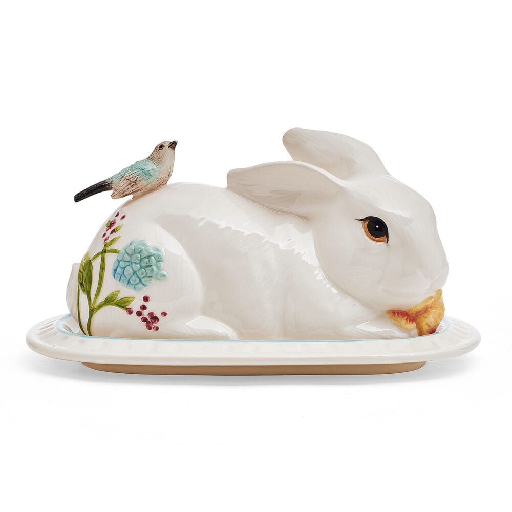 Meadow Rabbit Covered Butter Dish