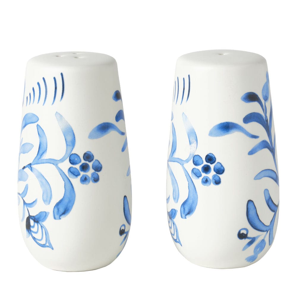 Sicily Blue Set of 2 Serving Bowls with Salt and Pepper Set