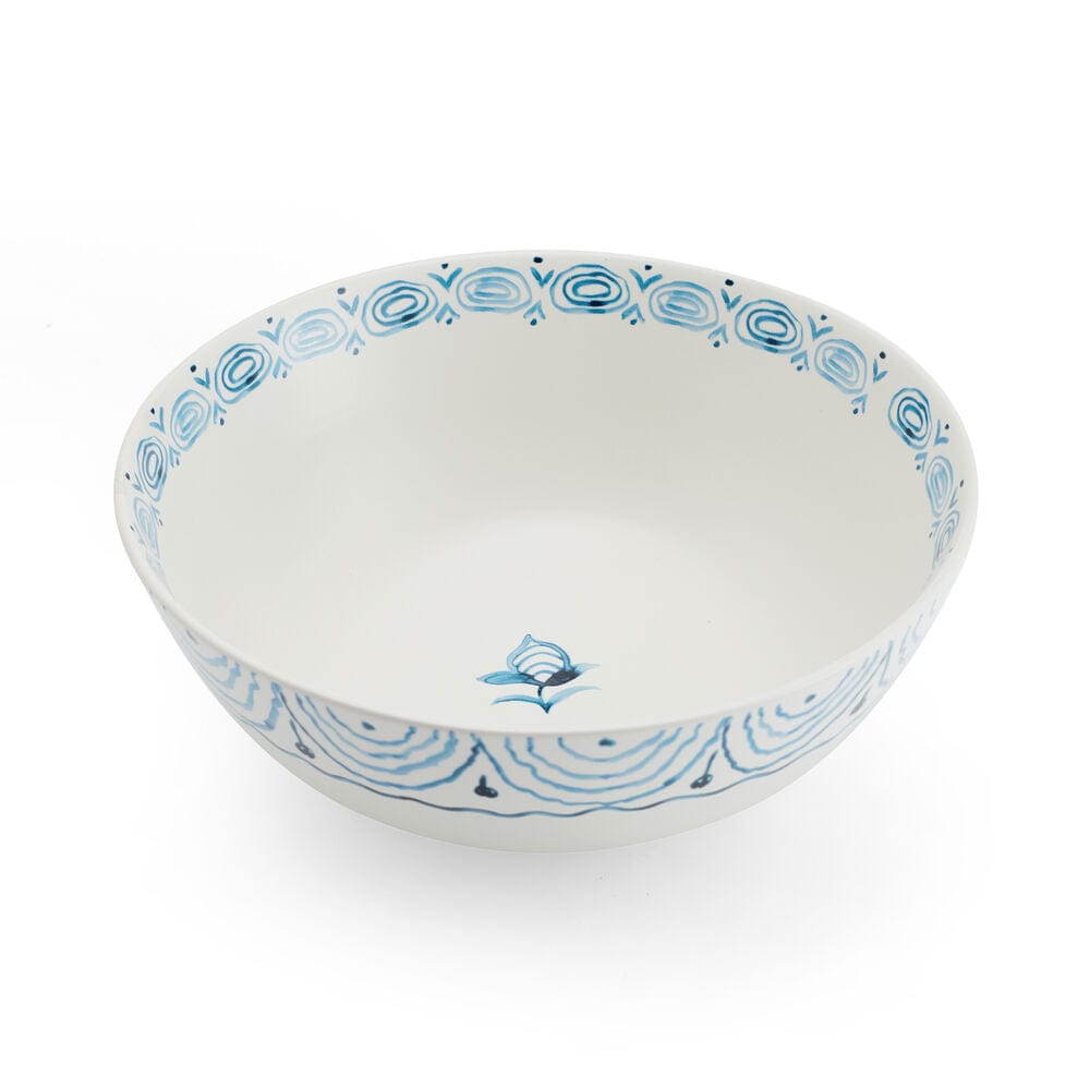 Sicily Blue Set of 2 Serving Bowls with Salt and Pepper Set