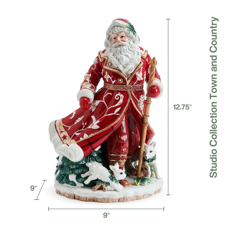 Town and Country Studio Santa Figurine, 12.75 IN