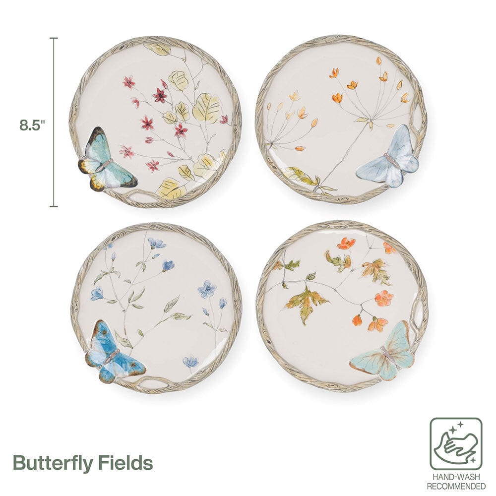 Butterfly Fields Set of 4 Salad Plates