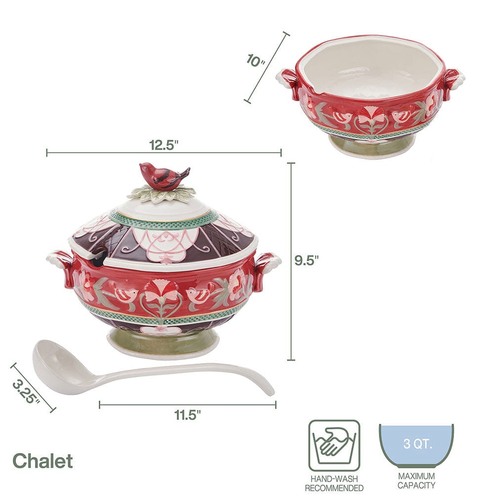 Chalet Soup Tureen with Ladle, 3 QT