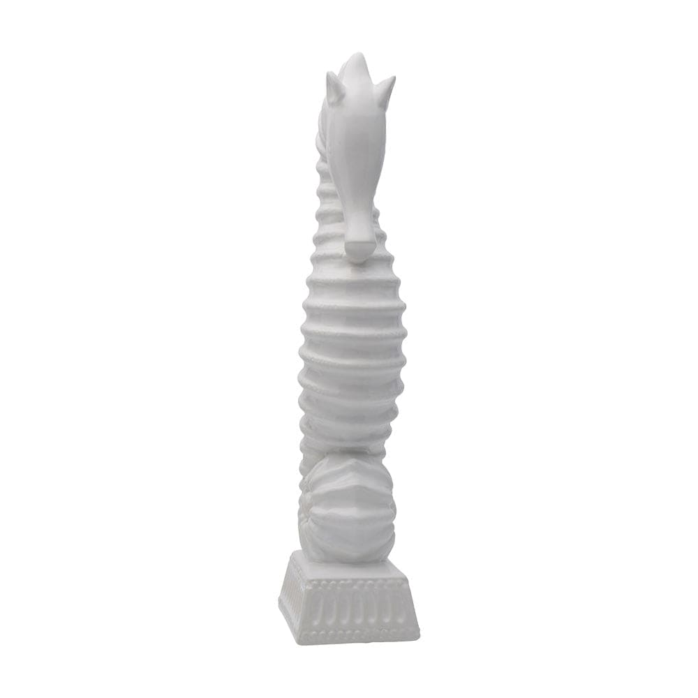 Coastal Home White Seahorse Figurine 16.75 IN