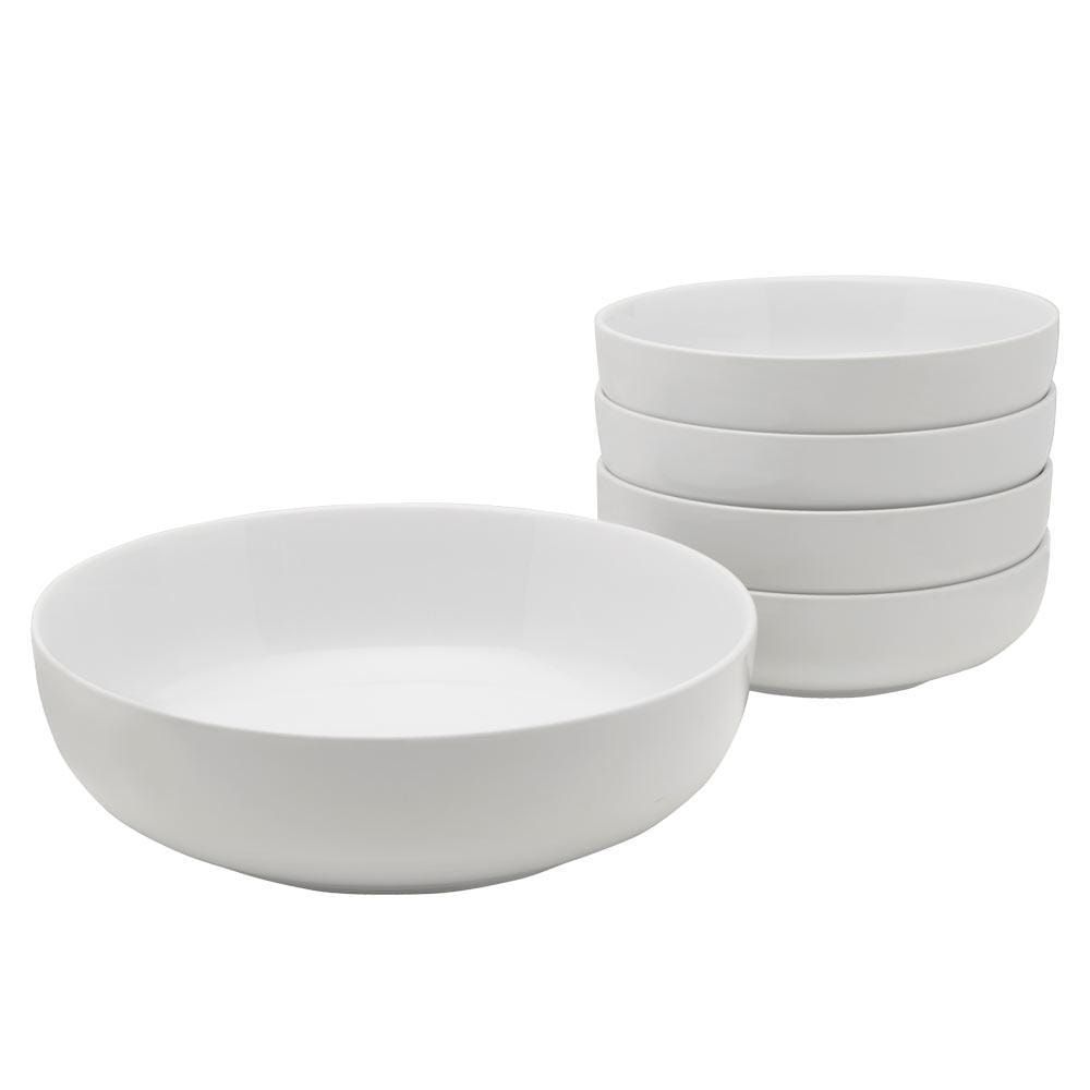 Everyday White by Fitz and Floyd 5 Piece Pasta Bowl Set