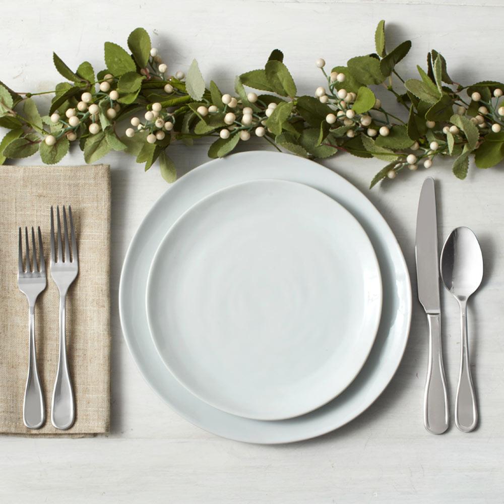 Everyday White Organic 32 Piece Dinnerware Set, Service for 8