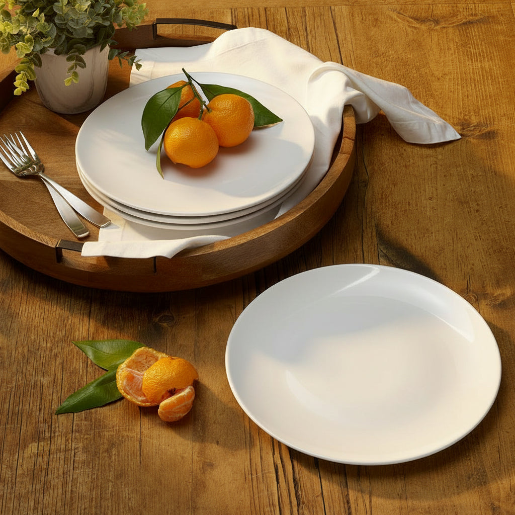 Everyday White® Organic Set of 4 Dinner Plates