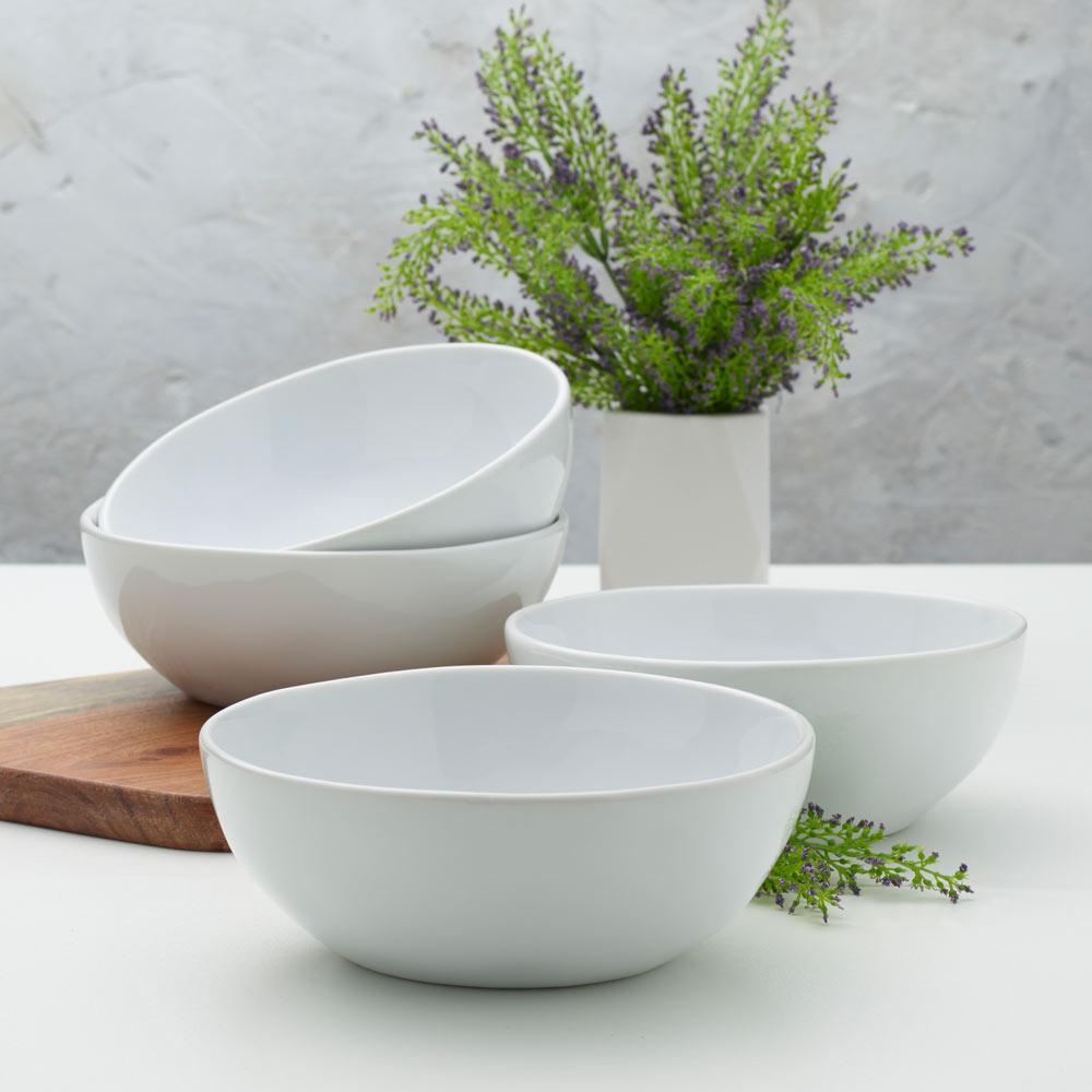 Everyday White® Organic Set of 4 Soup Cereal Bowls