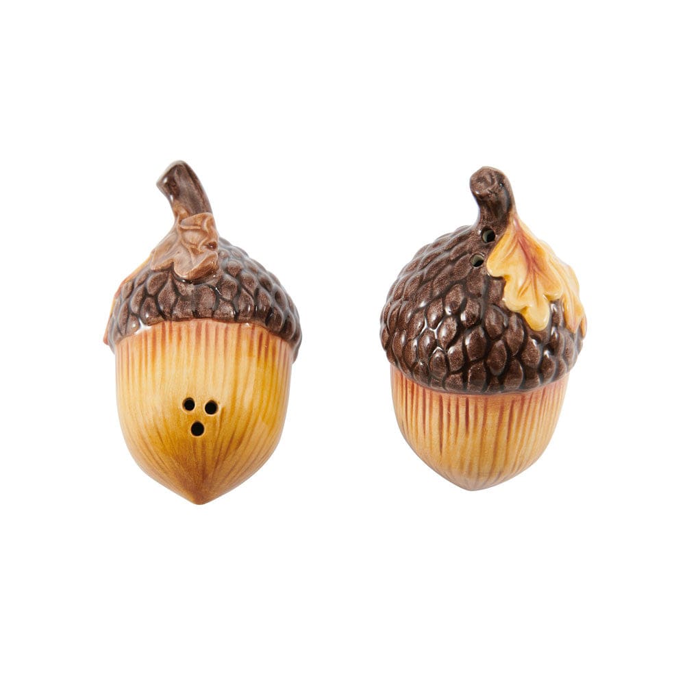 Harvest Acorn Salt and Pepper Set with Tray