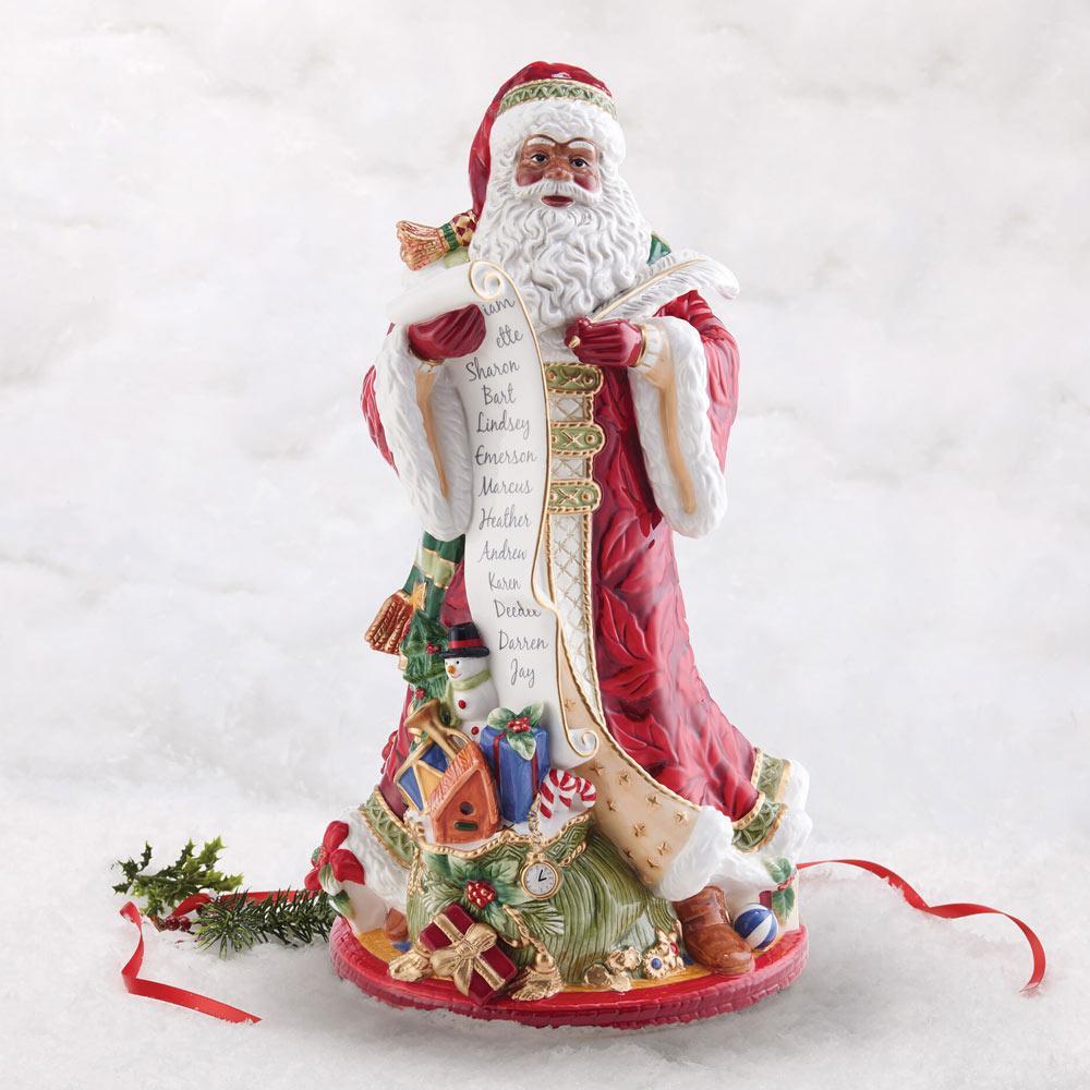 Fitz and Floyd Holiday Home African American Santa Figurine, image size:1000x1000