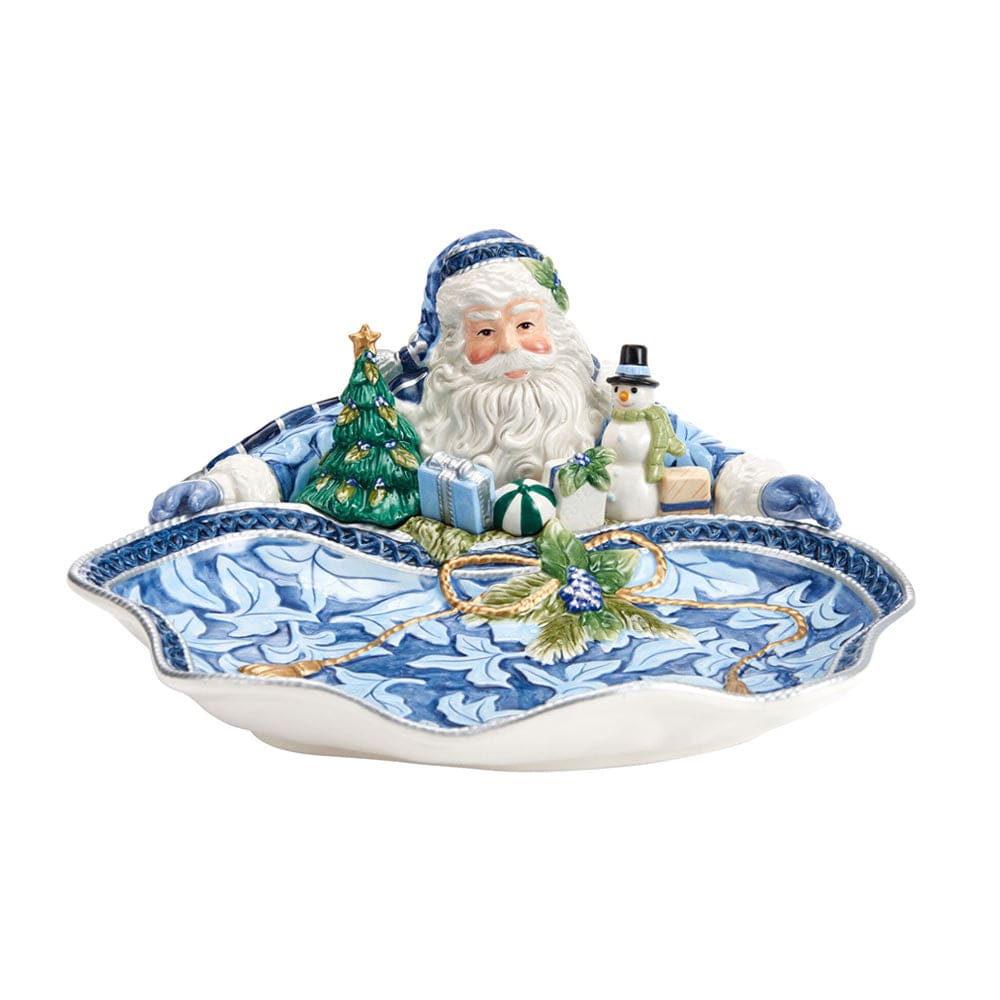 Fitz and Floyd Holiday Home Blue Salt and Pepper Set