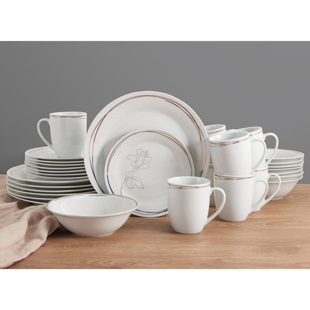 Fitz and Floyd Ink Delight 32-Piece Dinnerware Set