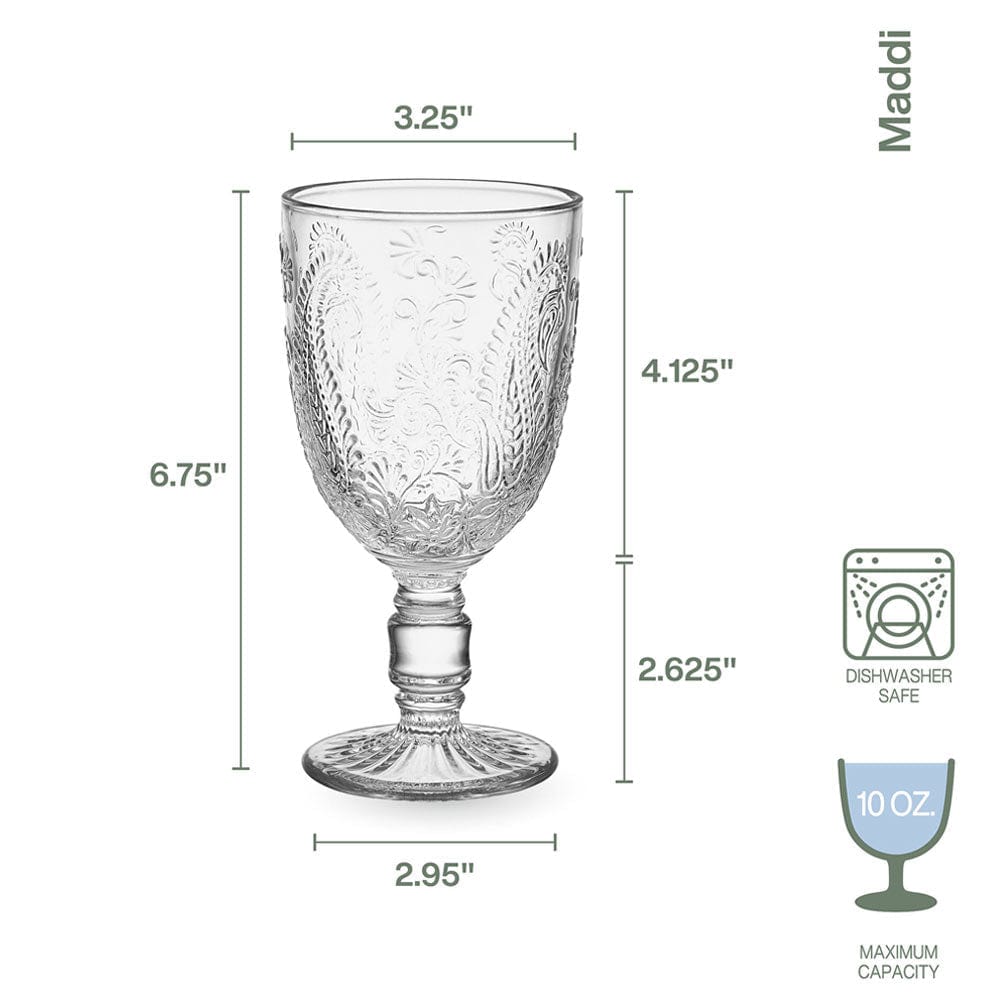 Maddi Goblets Set of 4, Clear