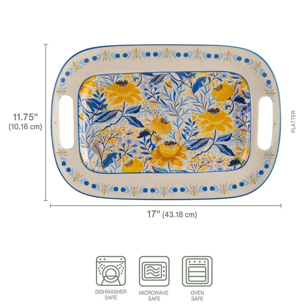 Madeline Handled Serving Platter, 17 IN