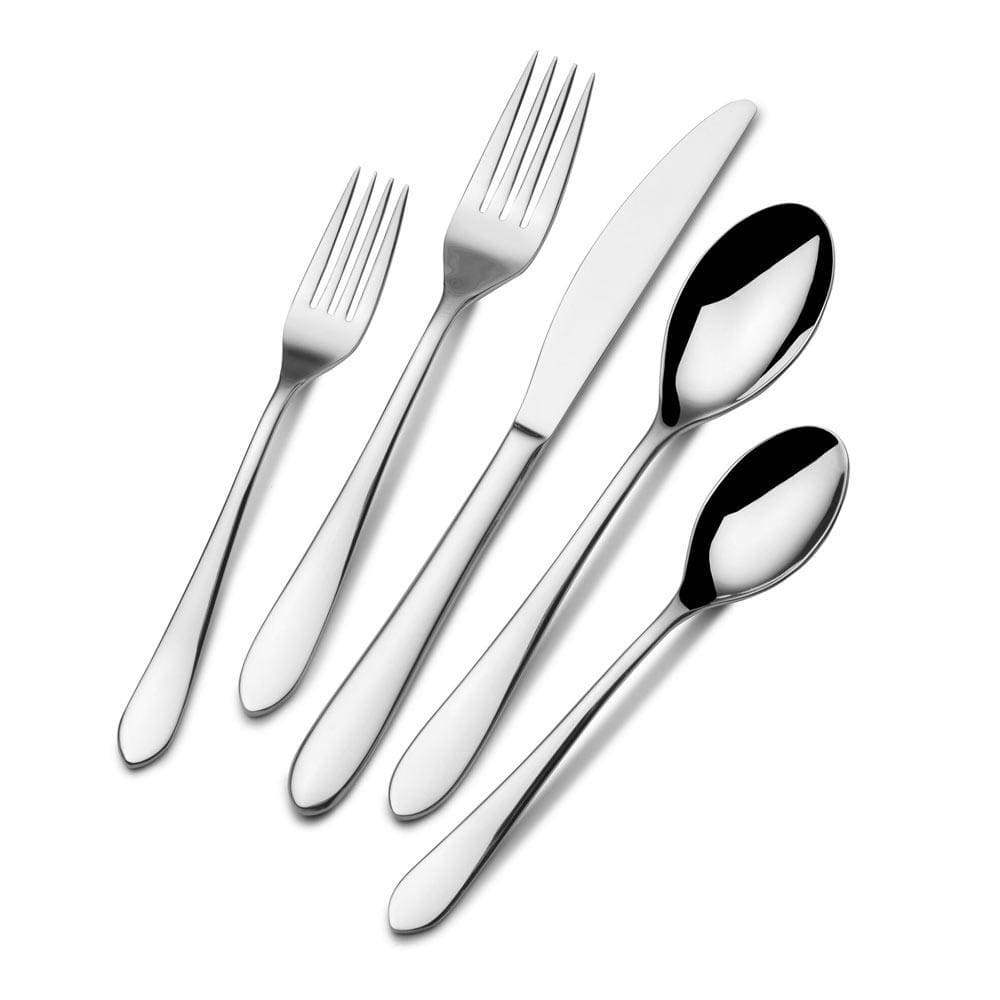 Nevaeh Coupe 45 Piece Flatware Set, Service for 8