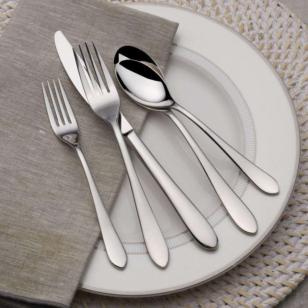 Nevaeh Coupe 45 Piece Flatware Set, Service for 8