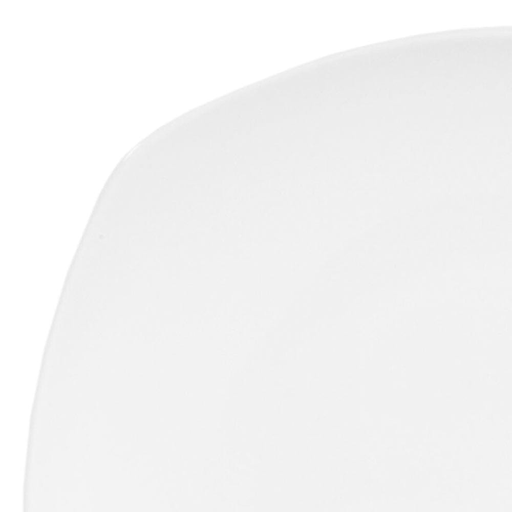 Nevaeh White Soft Square 12 Piece Dinnerware Set, Service for 4