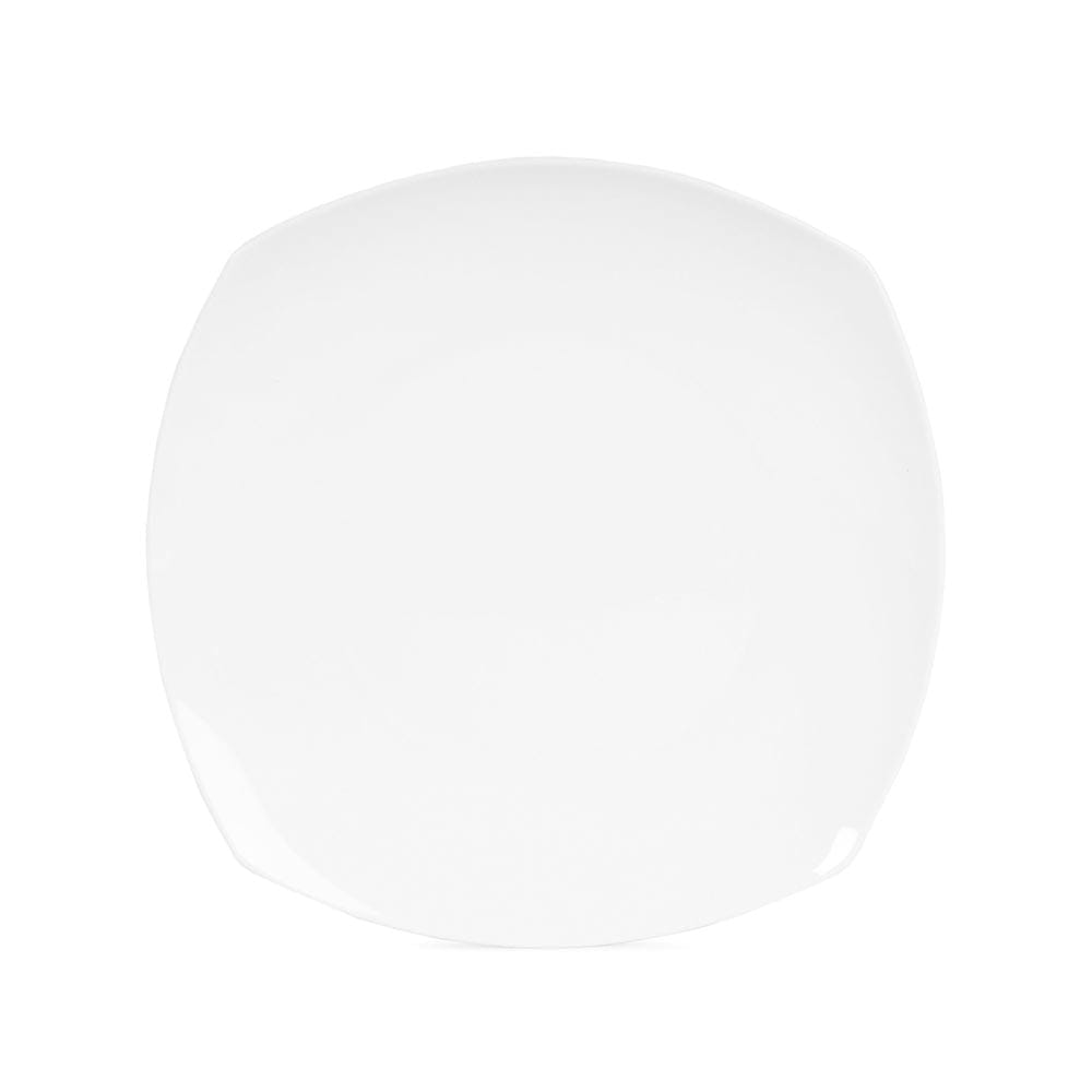 Nevaeh White Soft Square 12 Piece Dinnerware Set, Service for 4