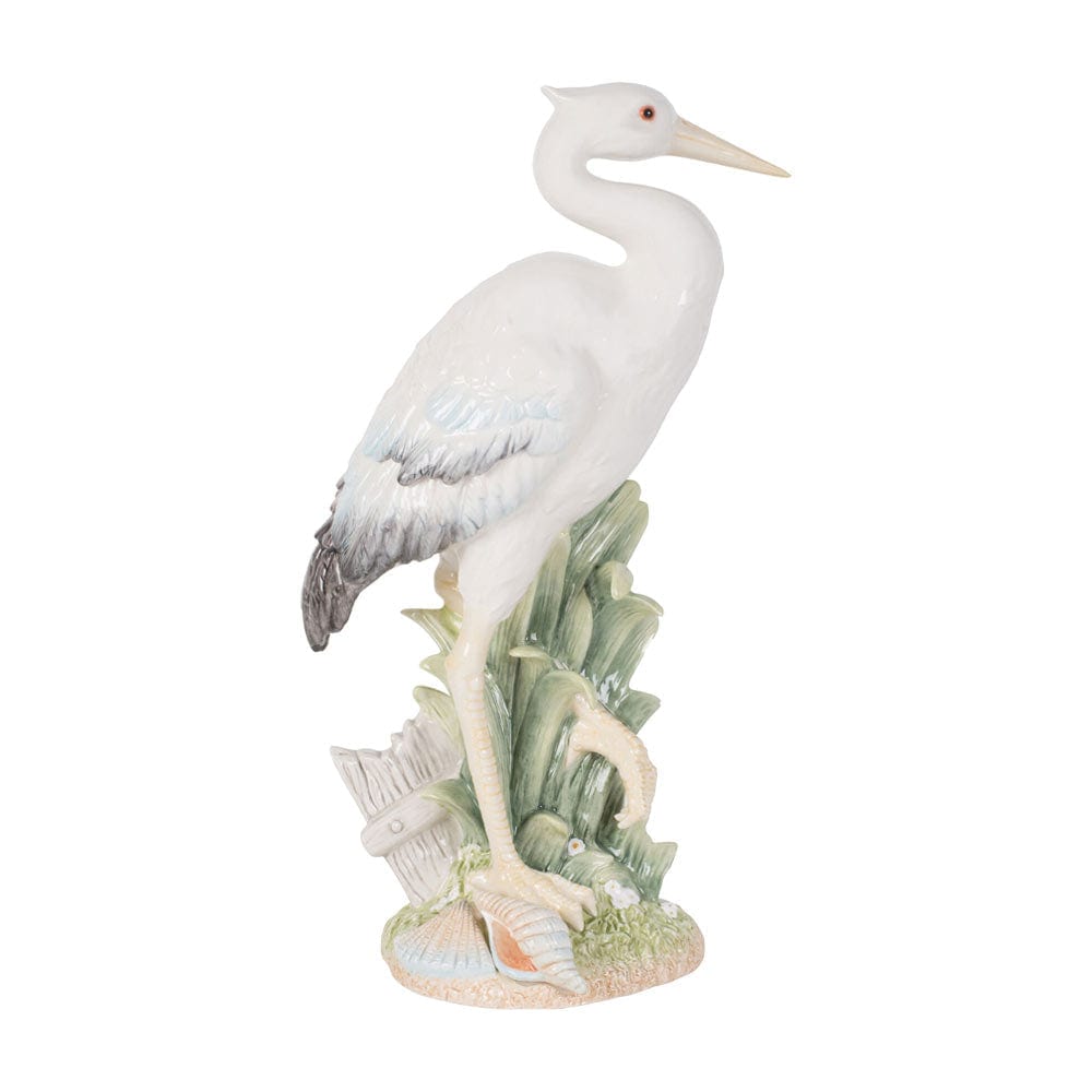 Newport Home Tall Egret Facing Forward 16 IN