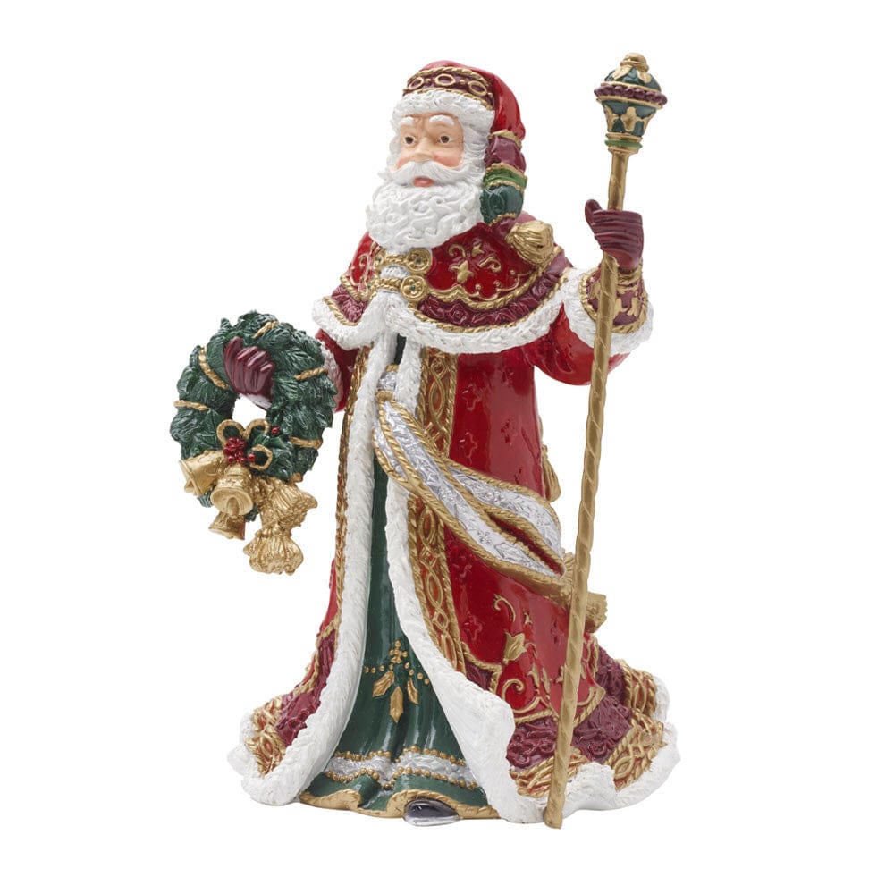 Noel Holiday Musical Santa Figurine, The First Noel, 11 IN