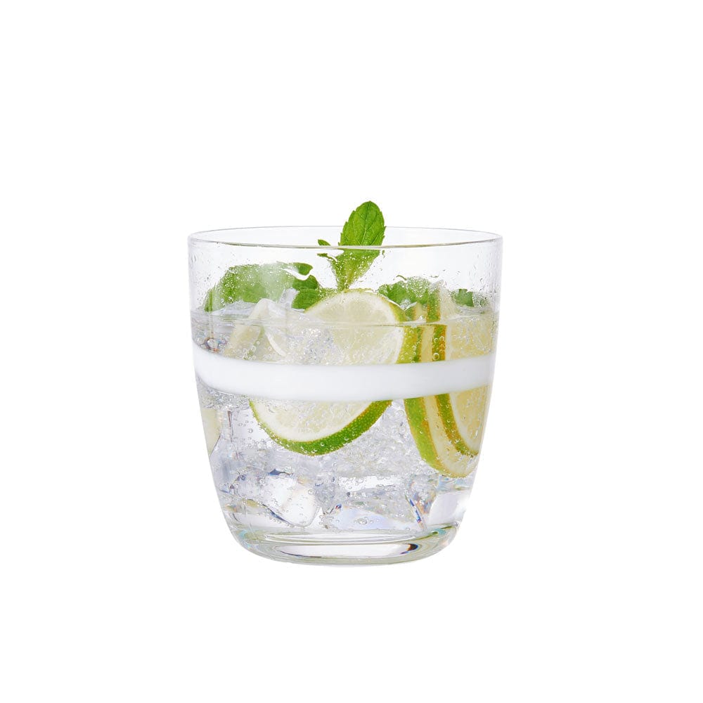 Organic Band Double Old Fashioned Glasses Set of 4