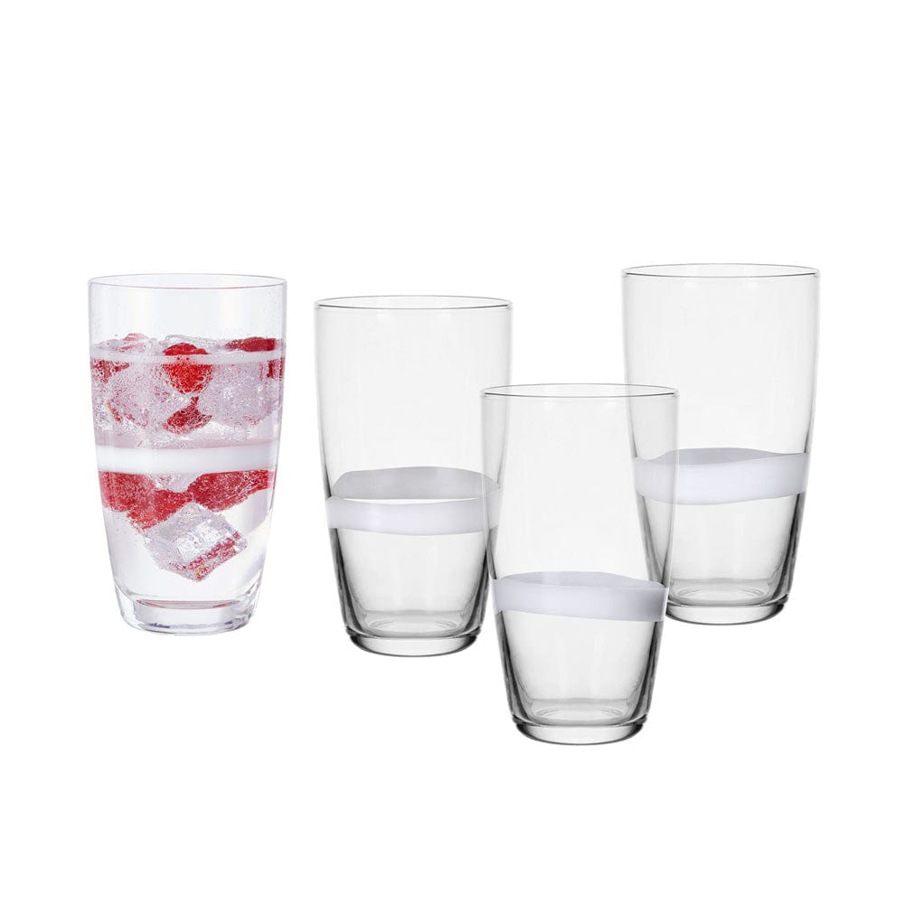 Organic Band Highball Glasses Set of 4