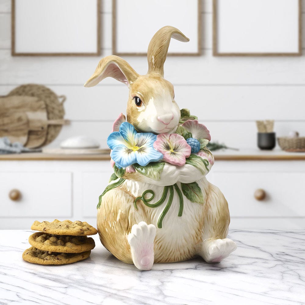 Toulouse Rabbit Cookie Jar Figurine