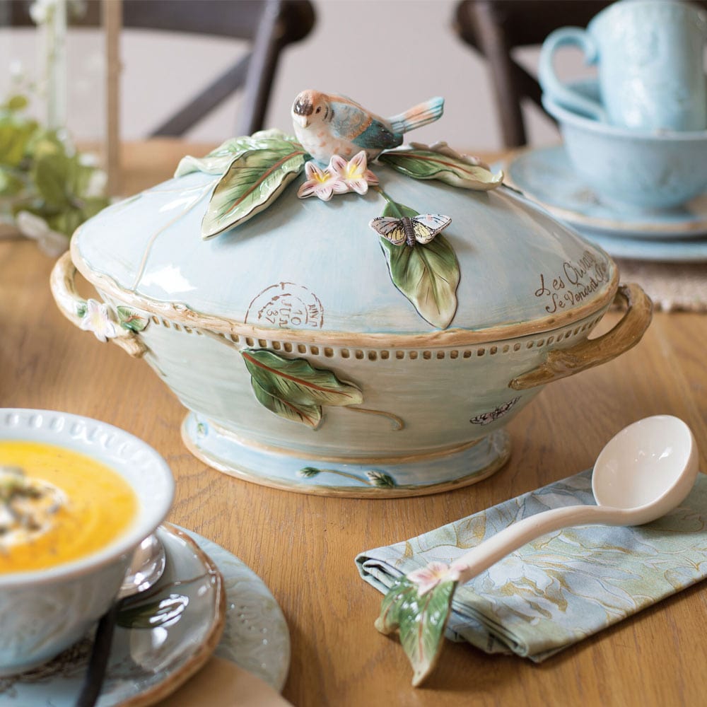 Fitz and Floyd Toulouse Soup Tureen with Ladle
