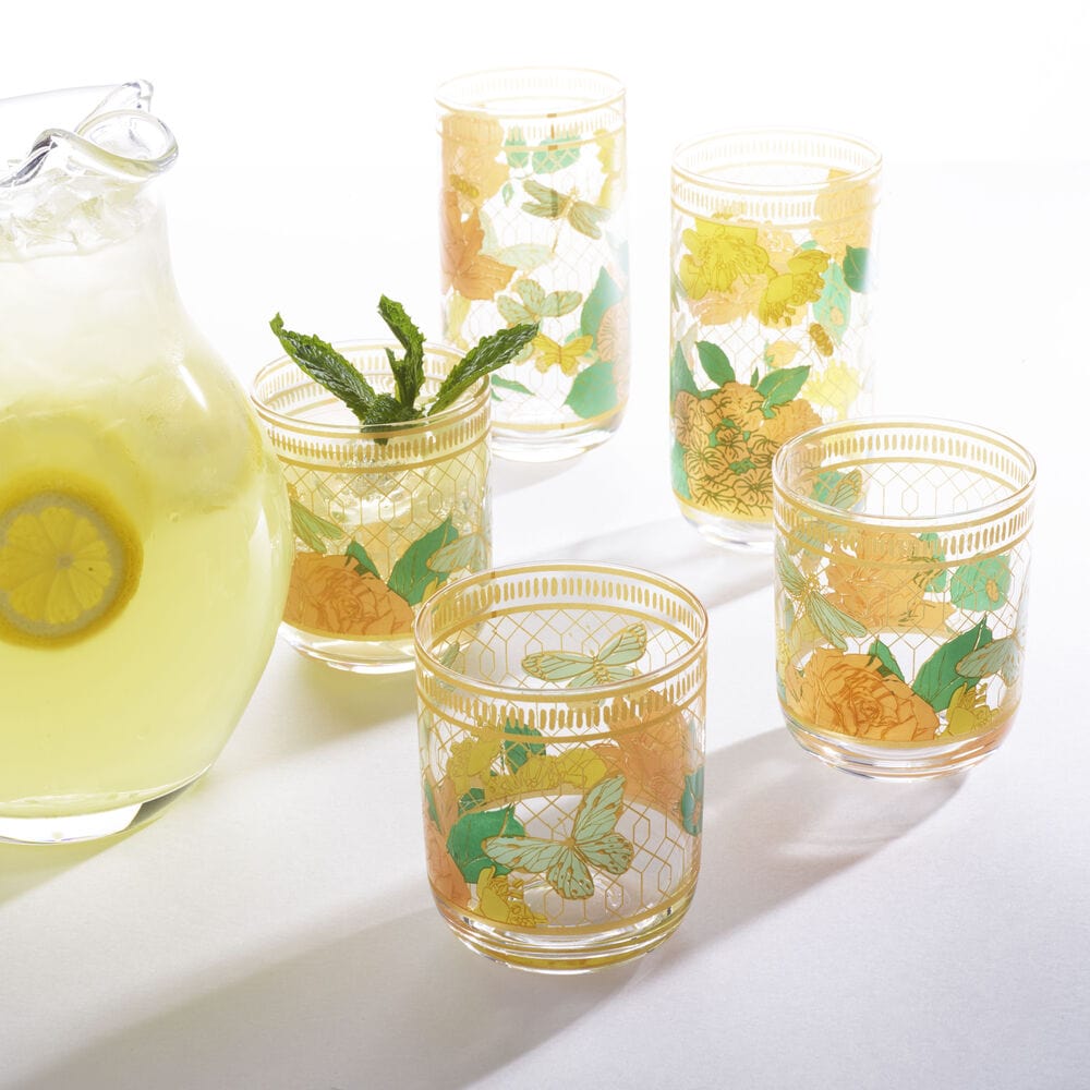 Vintage Vibe Double Old Fashioned Glasses Set of 4