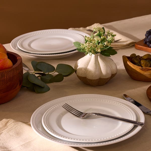 Everyday White Classic Beaded Dinnerware