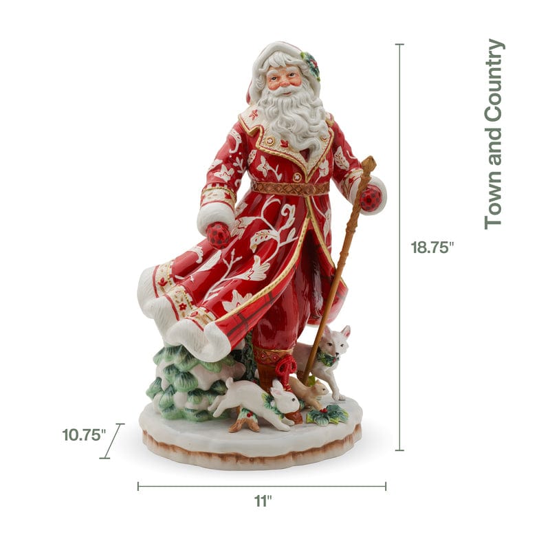 Town and Country Santa Figurine, 18.75 IN
