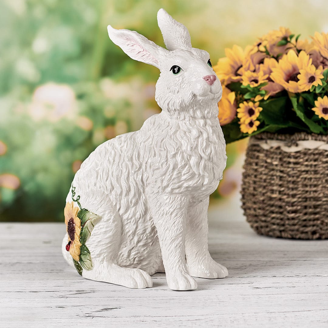 Sunflower Sitting Rabbit Figurine