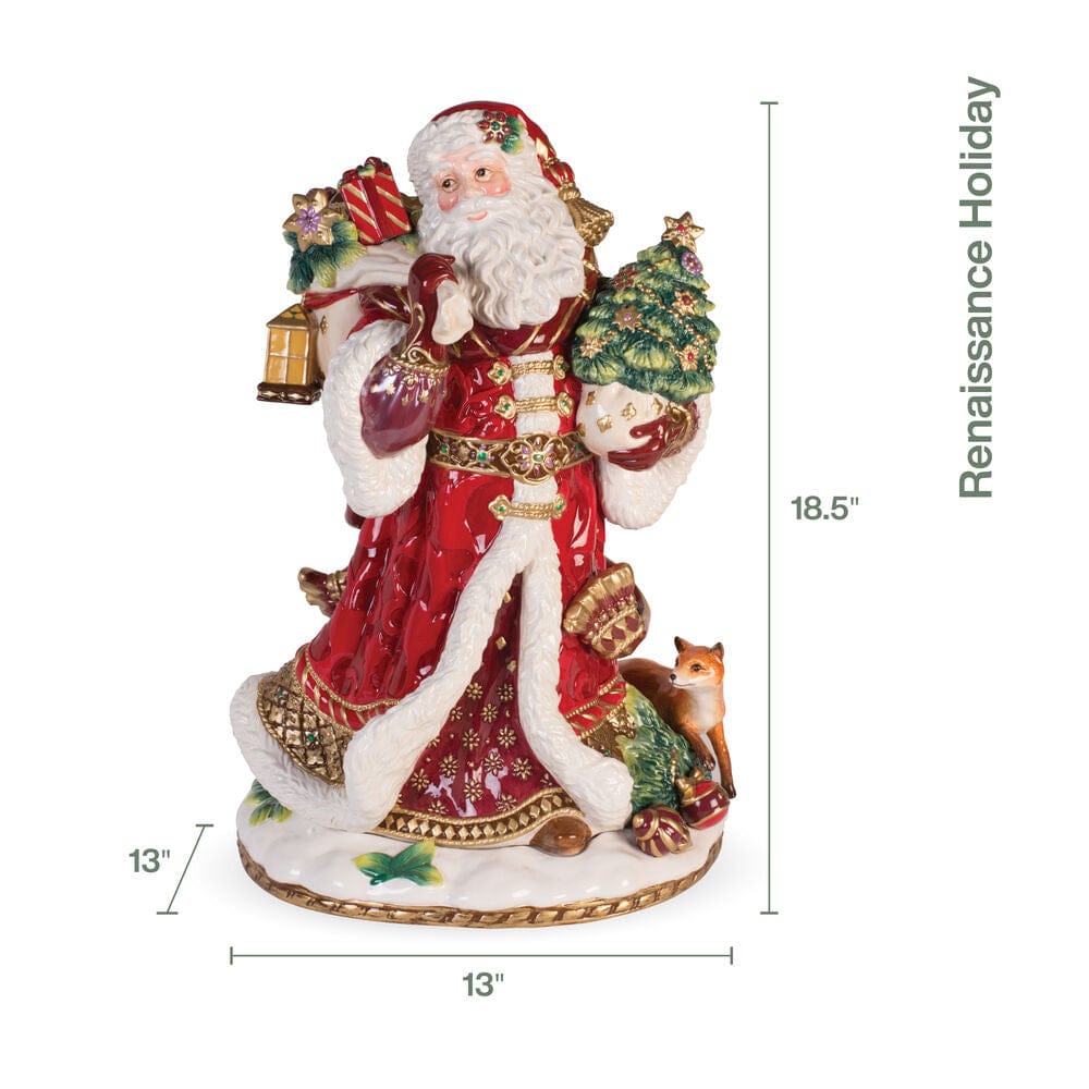 Renaissance Holiday Santa Figurine, 18.5 IN