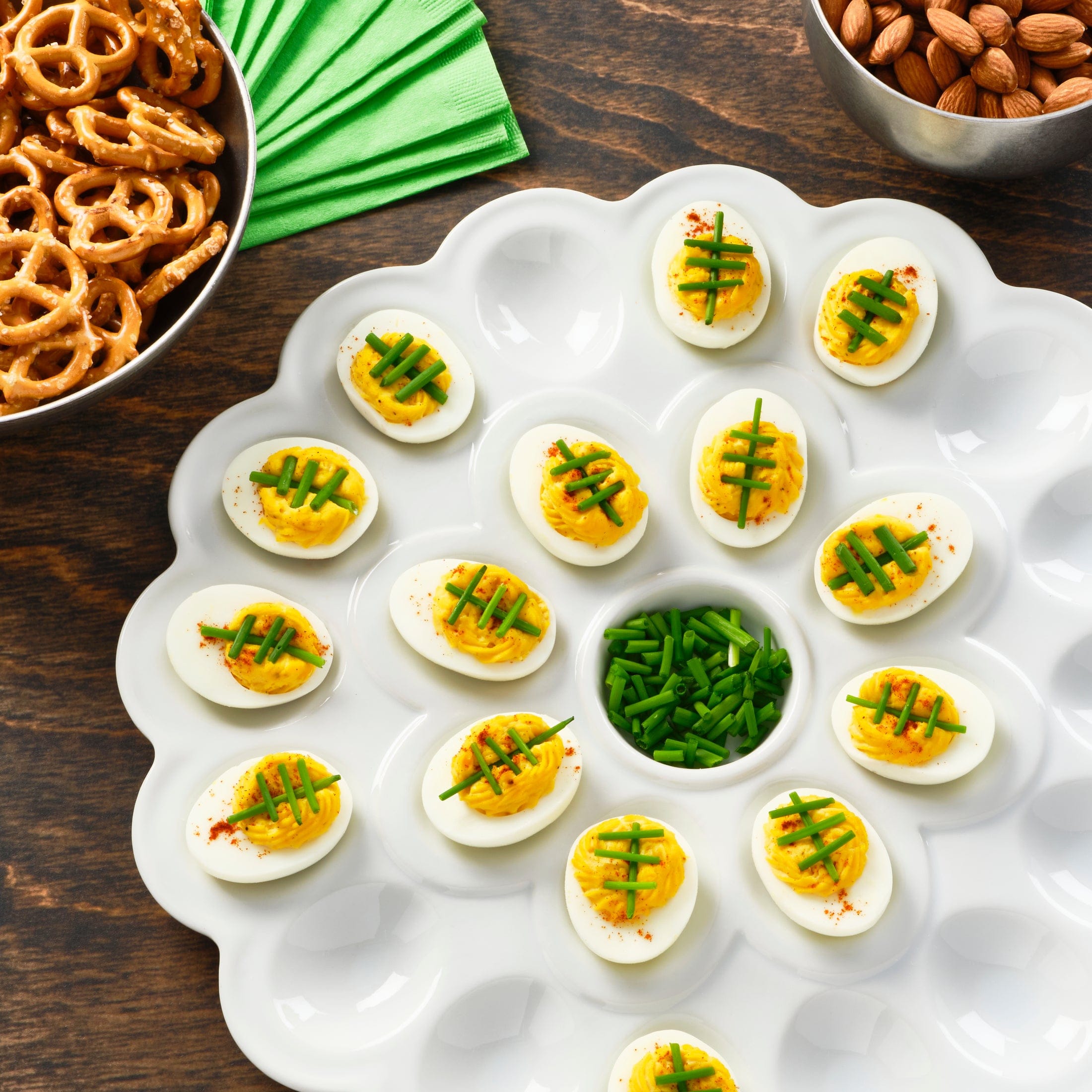 Everyday White® Flower Egg Platter, 13.75 IN