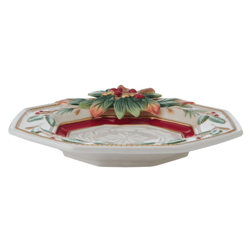 Woodland Holiday Octagonal Serving Plate