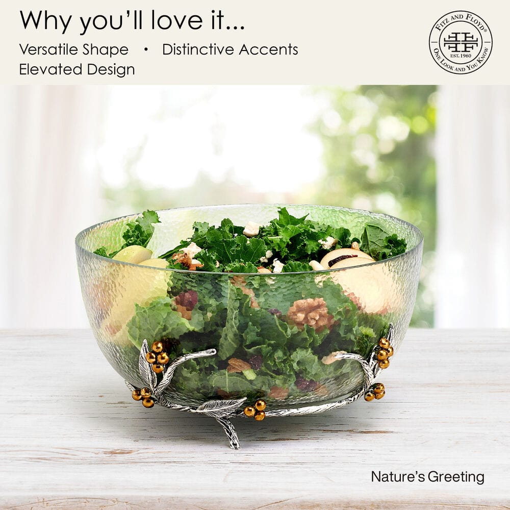 Natures Greetings Serving Bowl
